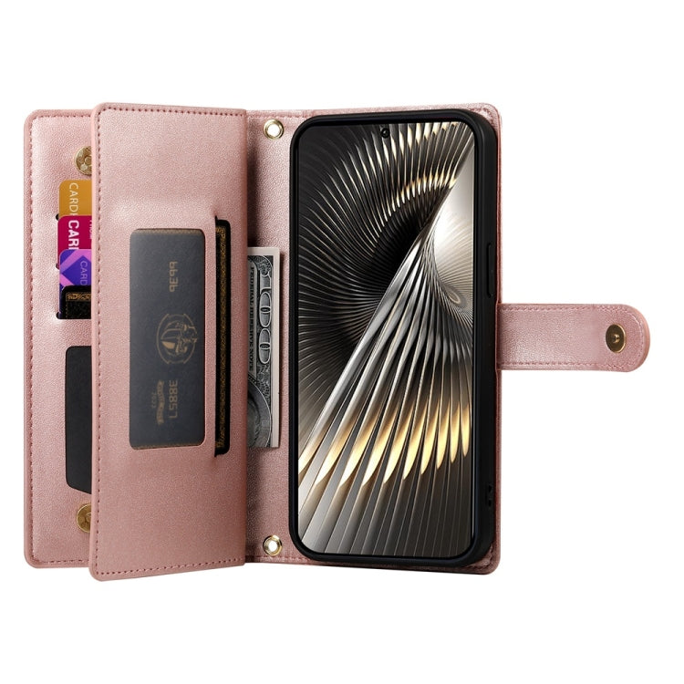 For Redmi Turbo 3 Nine Card-slot Zipper Wallet Bag Leather Phone Case