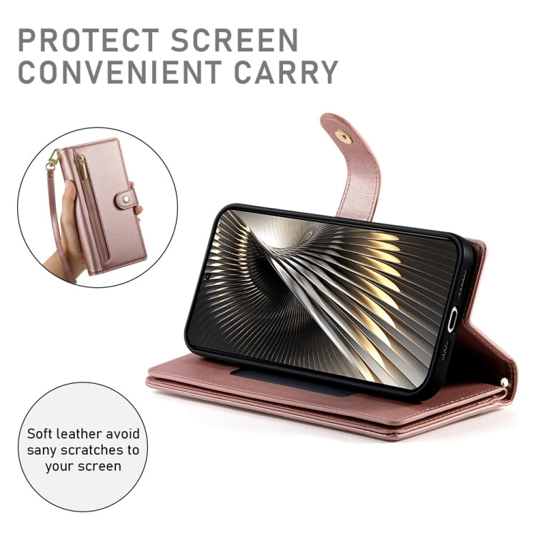For Redmi Turbo 3 Nine Card-slot Zipper Wallet Bag Leather Phone Case