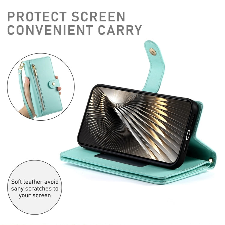 For Redmi Turbo 3 Nine Card-slot Zipper Wallet Bag Leather Phone Case