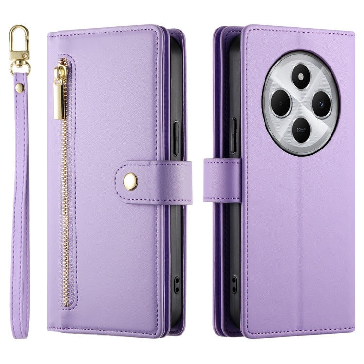 For Redmi 14C 4G Nine Card-slot Zipper Wallet Bag Leather Phone Case
