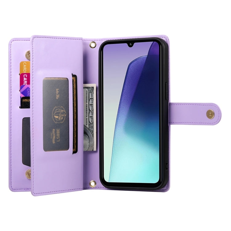 For Redmi 14C 4G Nine Card-slot Zipper Wallet Bag Leather Phone Case