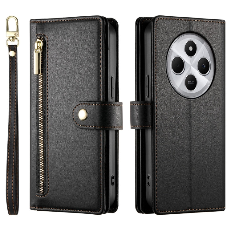For Redmi 14C 4G Nine Card-slot Zipper Wallet Bag Leather Phone Case