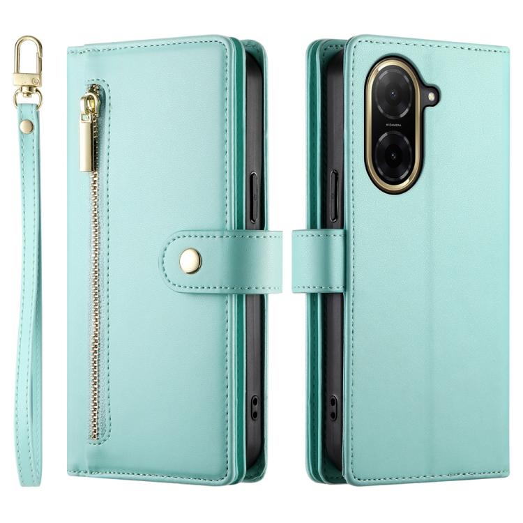 For Redmi A5 4G 171.7mm / Xiaomi Poco C71 Nine Card-slot Zipper Wallet Bag Leather Phone Case