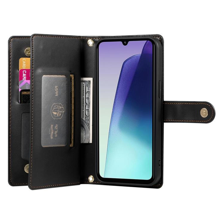 For Redmi A5 4G 171.7mm / Xiaomi Poco C71 Nine Card-slot Zipper Wallet Bag Leather Phone Case