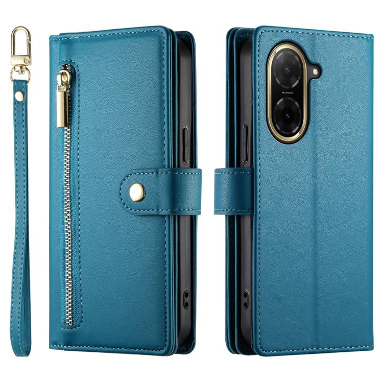 For Redmi A5 4G 171.7mm / Xiaomi Poco C71 Nine Card-slot Zipper Wallet Bag Leather Phone Case