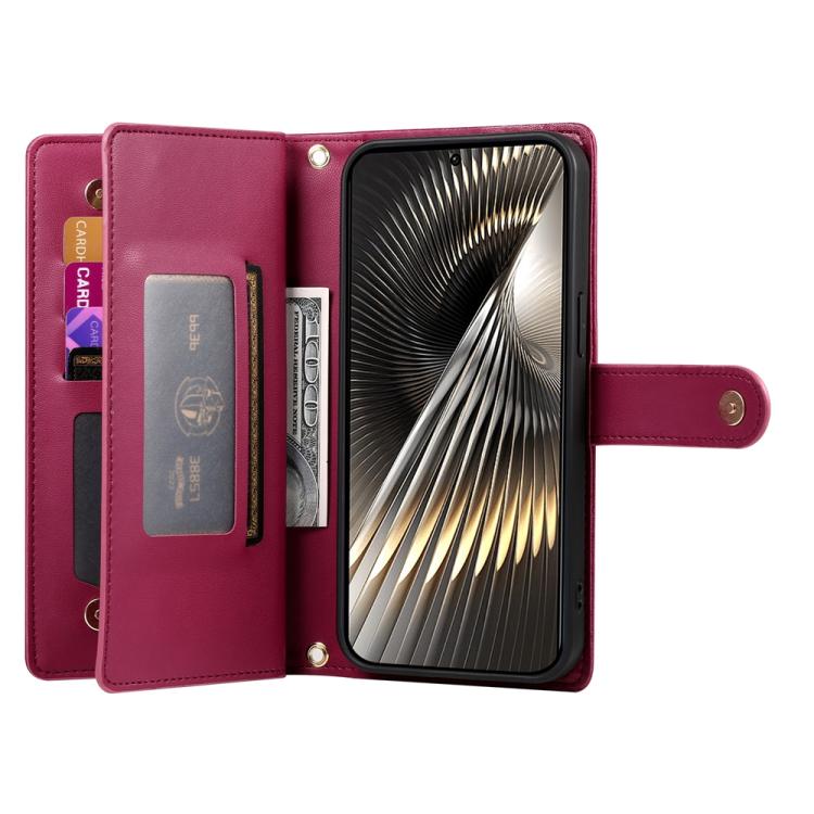For Redmi Turbo 4 Pro / Xiaomi Poco F7 Nine Card-slot Zipper Wallet Bag Leather Phone Case