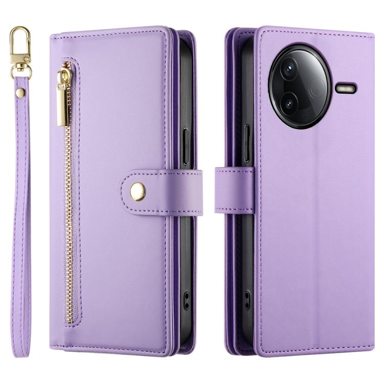 For Redmi K80 / K80 Pro Nine Card-slot Zipper Wallet Bag Leather Phone Case