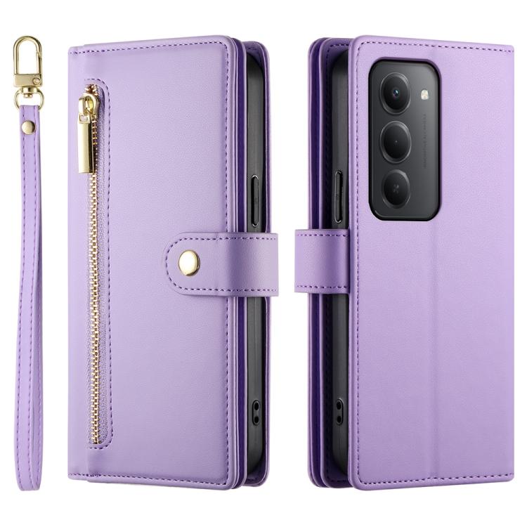 For Redmi 15 5G Global / 15 4G SEA 169.5mm Nine Card-slot Zipper Wallet Bag Leather Phone Case
