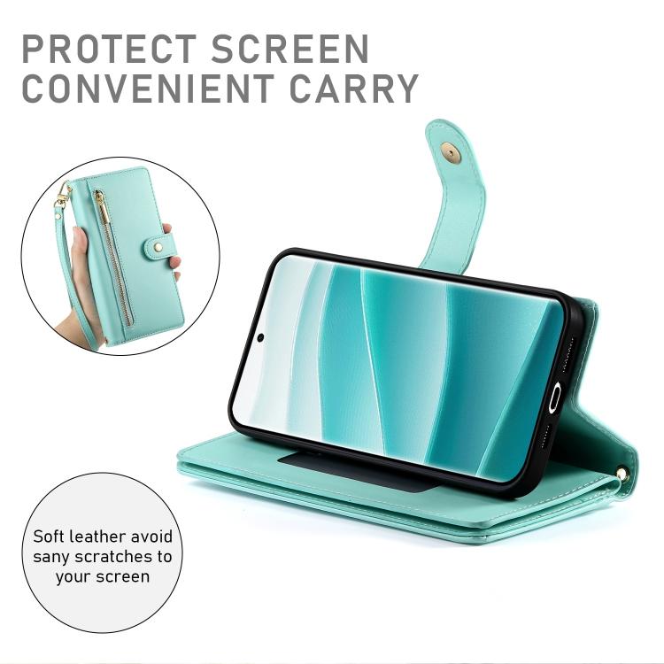 For Redmi Note 15 4G / 5G 164mm / Poco M8 5G Nine Card-slot Zipper Wallet Bag Leather Phone Case