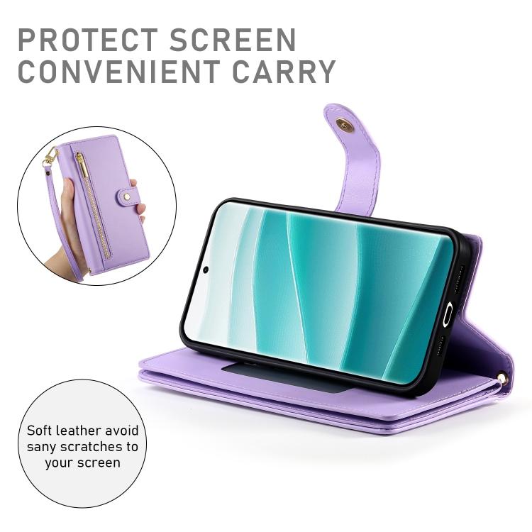 For Redmi Note 15 4G / 5G 164mm / Poco M8 5G Nine Card-slot Zipper Wallet Bag Leather Phone Case
