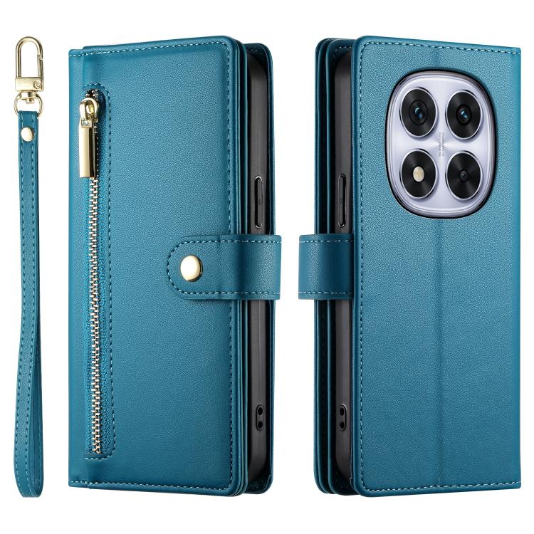 For Redmi Note 15 Pro 5G Global 163.6mm Nine Card-slot Zipper Wallet Bag Leather Phone Case