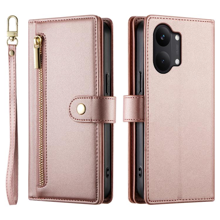 For Redmi Turbo 5 Max 5G / Poco X8 Pro Max 5G Nine Card-slot Zipper Wallet Bag Leather Phone Case