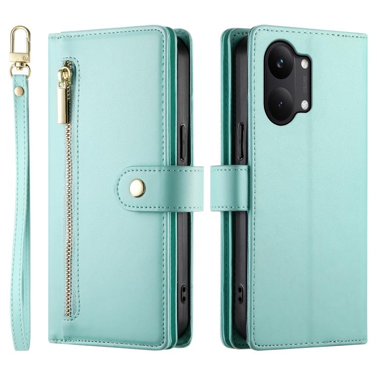 For Redmi Turbo 5 Max 5G / Poco X8 Pro Max 5G Nine Card-slot Zipper Wallet Bag Leather Phone Case