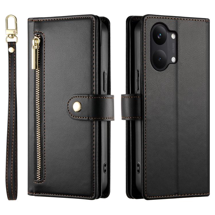 For Redmi Turbo 5 Max 5G / Poco X8 Pro Max 5G Nine Card-slot Zipper Wallet Bag Leather Phone Case