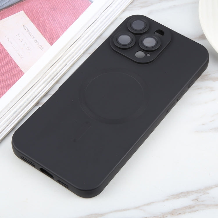 For iPhone 16 Pro Max Liquid TPU Silicone Solid Color MagSafe Phone Case