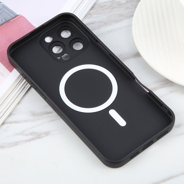 For iPhone 16 Pro Max Liquid TPU Silicone Solid Color MagSafe Phone Case