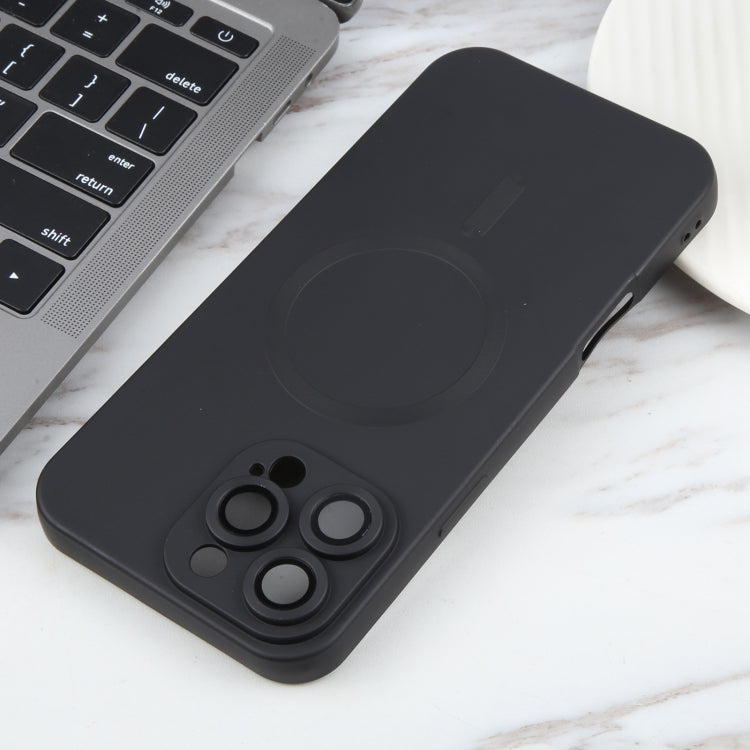 For iPhone 16 Pro Max Liquid TPU Silicone Solid Color MagSafe Phone Case