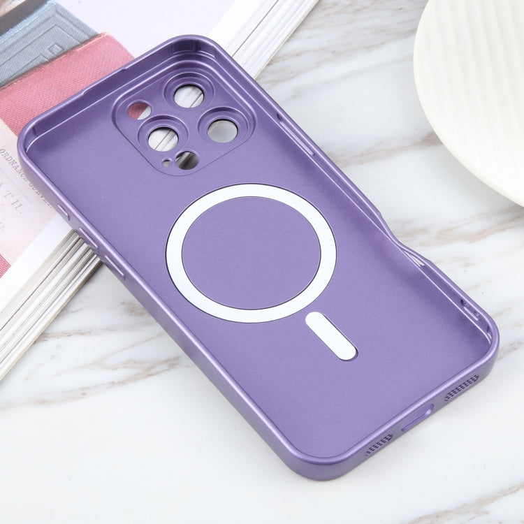 For iPhone 16 Pro Max Liquid TPU Silicone Solid Color MagSafe Phone Case