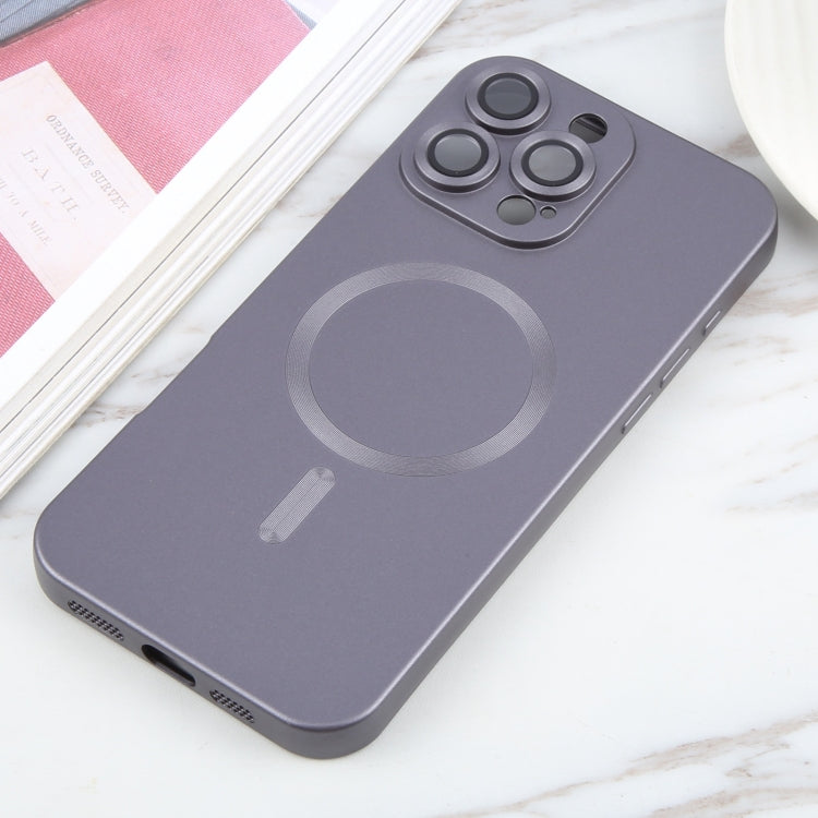 For iPhone 16 Pro Max Liquid TPU Silicone Solid Color MagSafe Phone Case