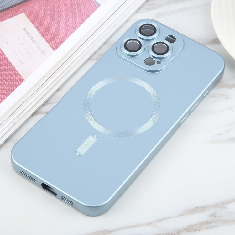 For iPhone 16 Pro Max Liquid TPU Silicone Solid Color MagSafe Phone Case