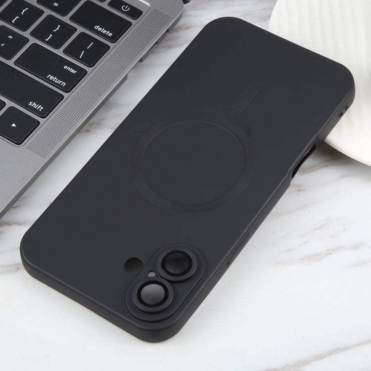 For iPhone 16 Plus Liquid TPU Silicone Solid Color MagSafe Phone Case