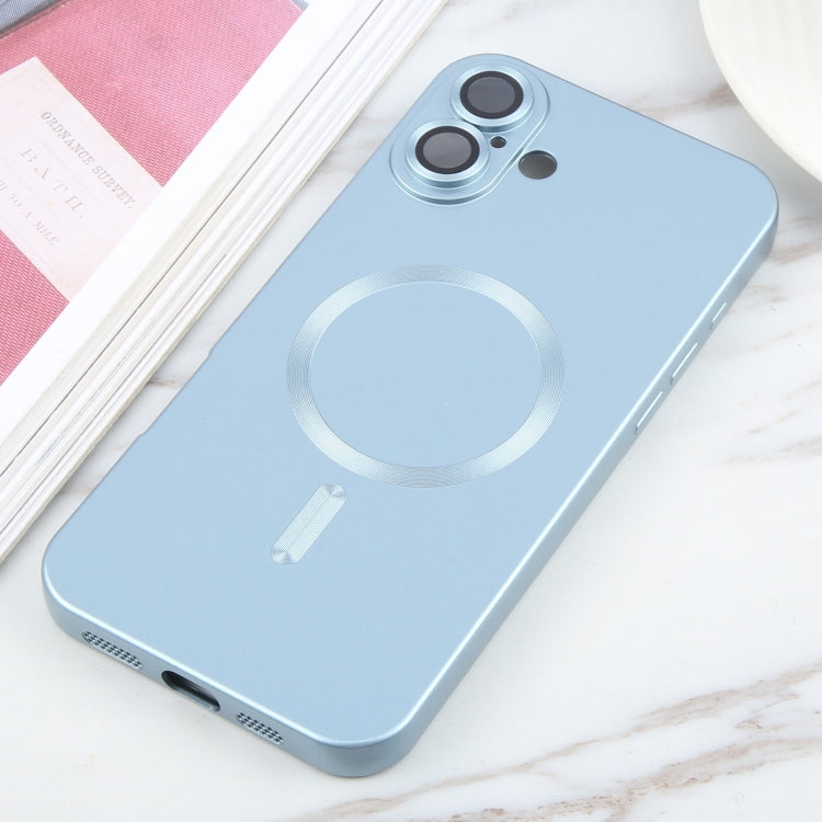 For iPhone 16 Plus Liquid TPU Silicone Solid Color MagSafe Phone Case