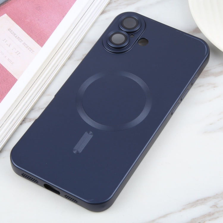 For iPhone 16 Plus Liquid TPU Silicone Solid Color MagSafe Phone Case
