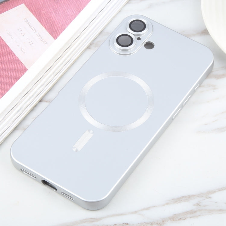 For iPhone 16 Plus Liquid TPU Silicone Solid Color MagSafe Phone Case