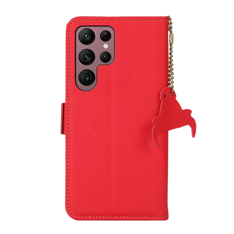 For Samsung Galaxy S25 Ultra 5G Side-Magnetic TJ Genuine Leather RFID Phone Case