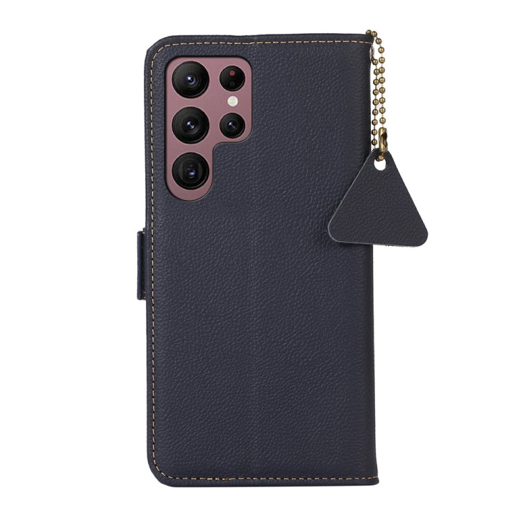 For Samsung Galaxy S25 Ultra 5G Side-Magnetic TJ Genuine Leather RFID Phone Case