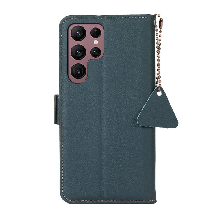 For Samsung Galaxy S25 Ultra 5G Side-Magnetic TJ Genuine Leather RFID Phone Case