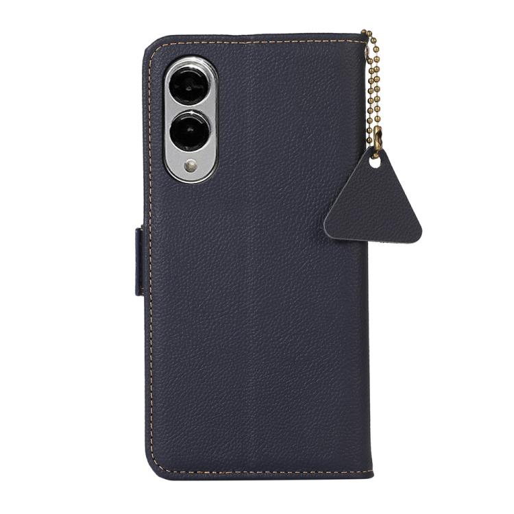 For Samsung Galaxy S25 Edge 5G Side-Magnetic TJ Genuine Leather RFID Phone Case