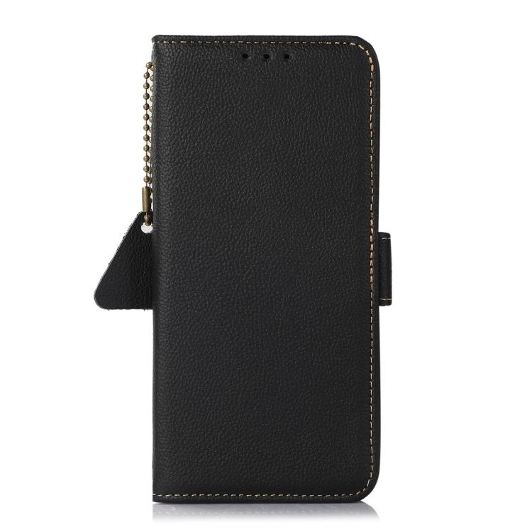 For Samsung Galaxy S25 FE 5G Side-Magnetic TJ Genuine Leather RFID Phone Case