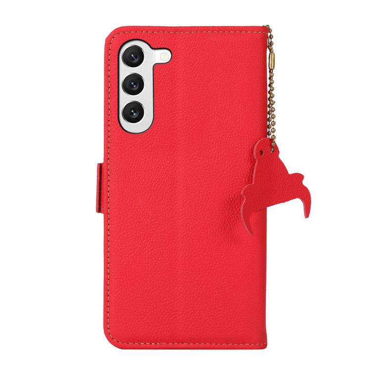 For Samsung Galaxy S25 FE 5G Side-Magnetic TJ Genuine Leather RFID Phone Case