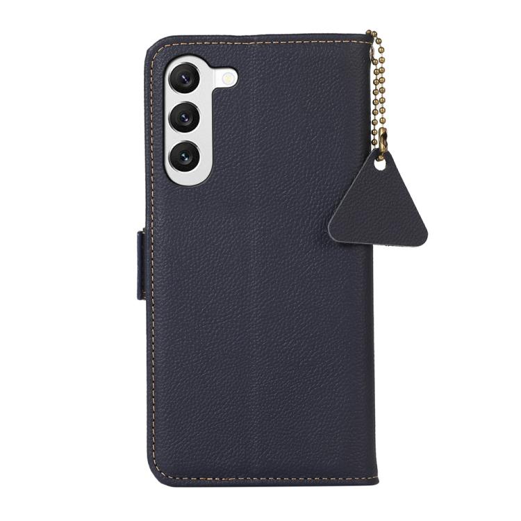 For Samsung Galaxy S25 FE 5G Side-Magnetic TJ Genuine Leather RFID Phone Case