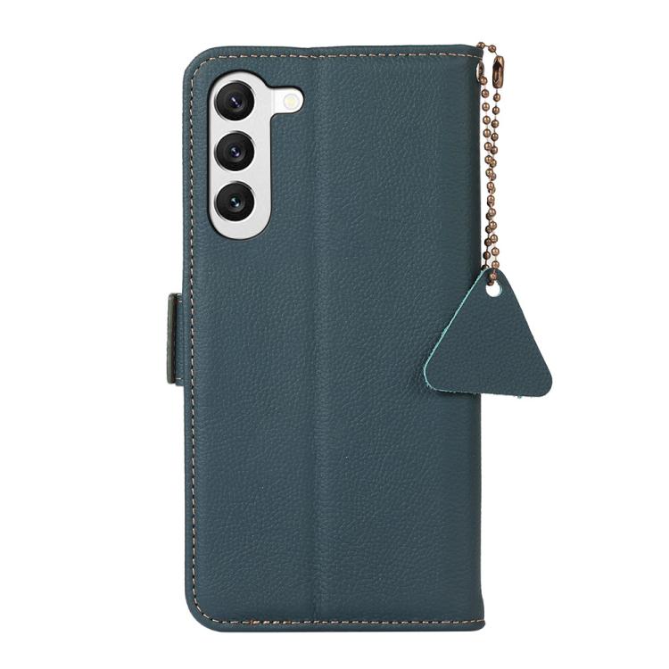 For Samsung Galaxy S25 FE 5G Side-Magnetic TJ Genuine Leather RFID Phone Case