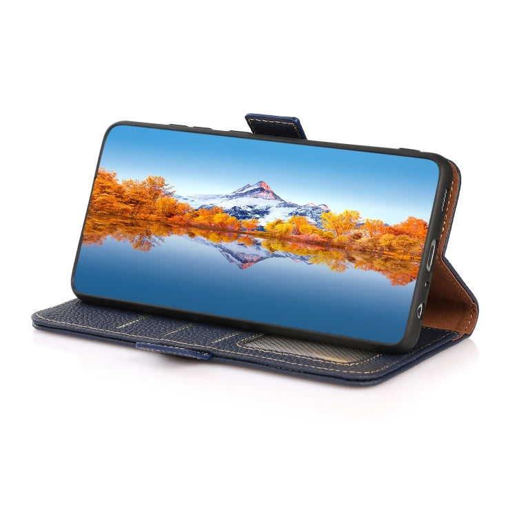 For Samsung Galaxy S25 Ultra 5G KHAZNEH Side-Magnetic Litchi Genuine Leather RFID Phone Case