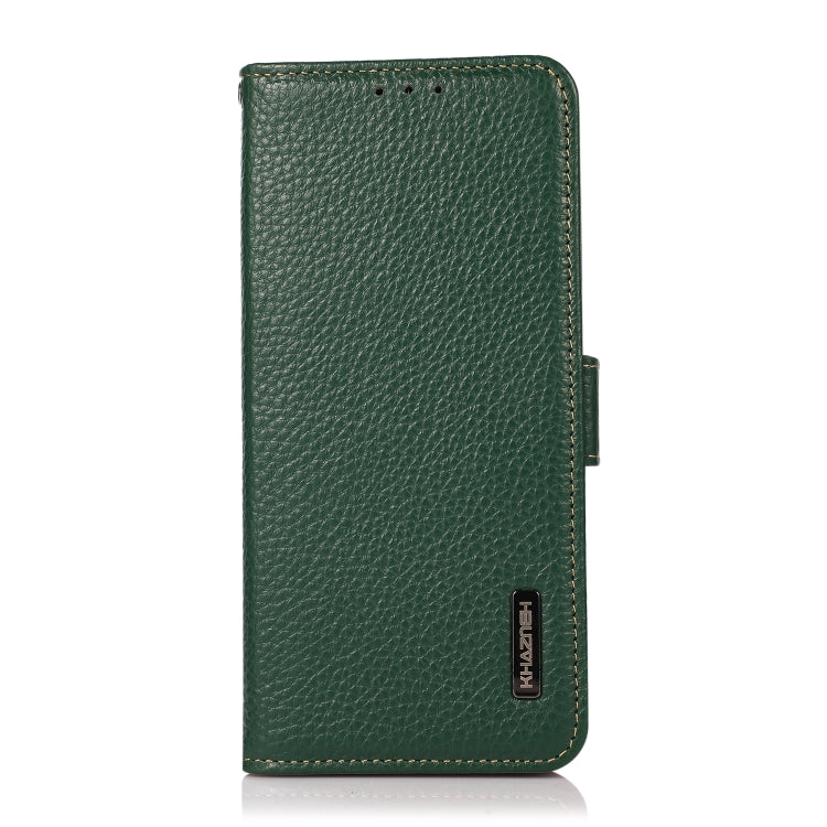 For Samsung Galaxy S25 Ultra 5G KHAZNEH Side-Magnetic Litchi Genuine Leather RFID Phone Case