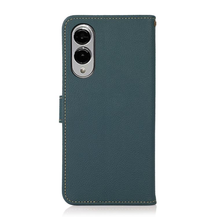 For Samsung Galaxy S25 Edge 5G KHAZNEH Custer Genuine Leather RFID Phone Case