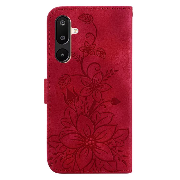 For Samsung Galaxy M16 5G / F16 5G / M36 5G Lily Embossed Leather Phone Case