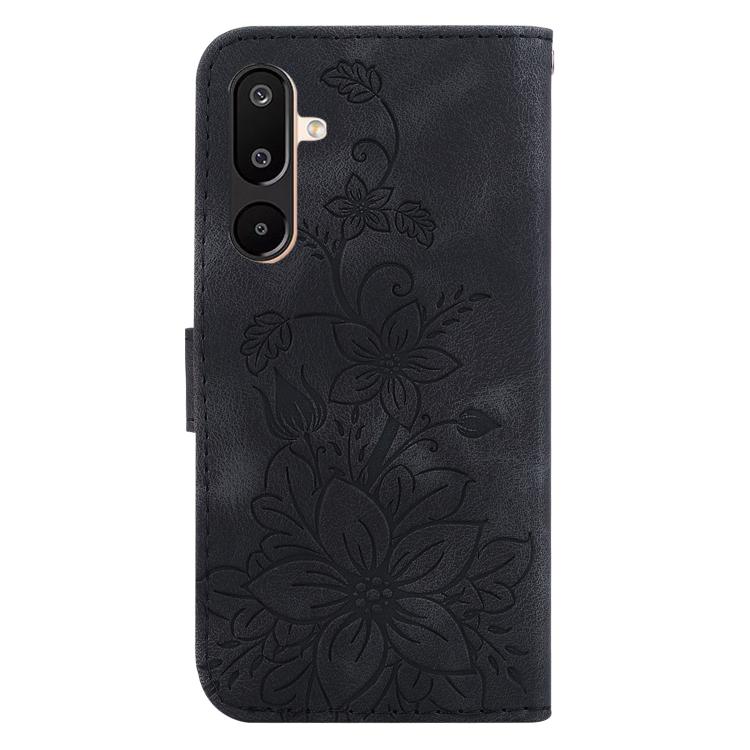 For Samsung Galaxy M16 5G / F16 5G / M36 5G Lily Embossed Leather Phone Case