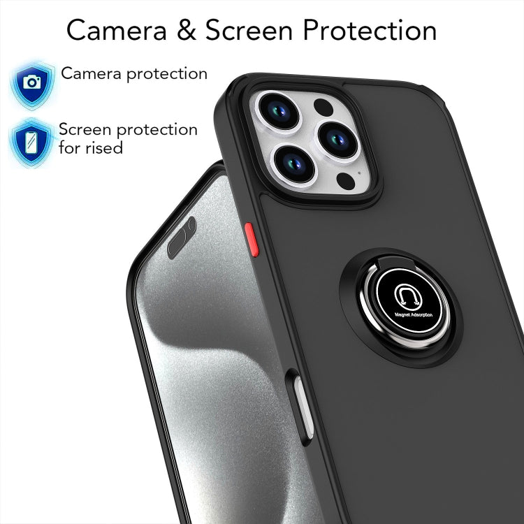 For iPhone 16 Pro Max Q Shadow 1 Series TPU + PC Phone Case with Ring