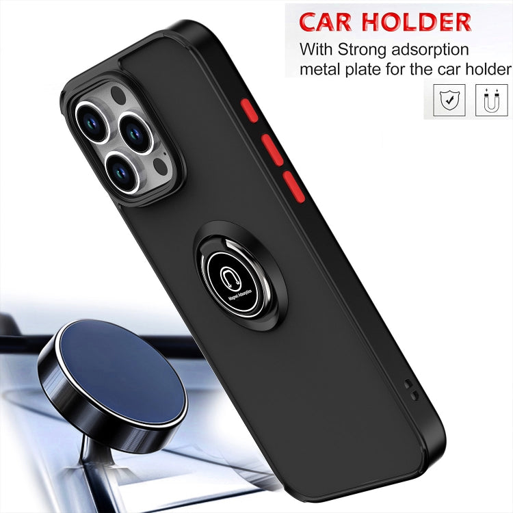 For iPhone 16 Pro Max Q Shadow 1 Series TPU + PC Phone Case with Ring