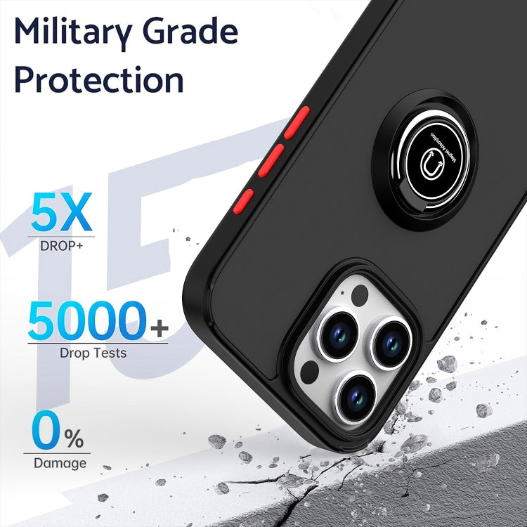 For iPhone 16 Pro Max Q Shadow 1 Series TPU + PC Phone Case with Ring