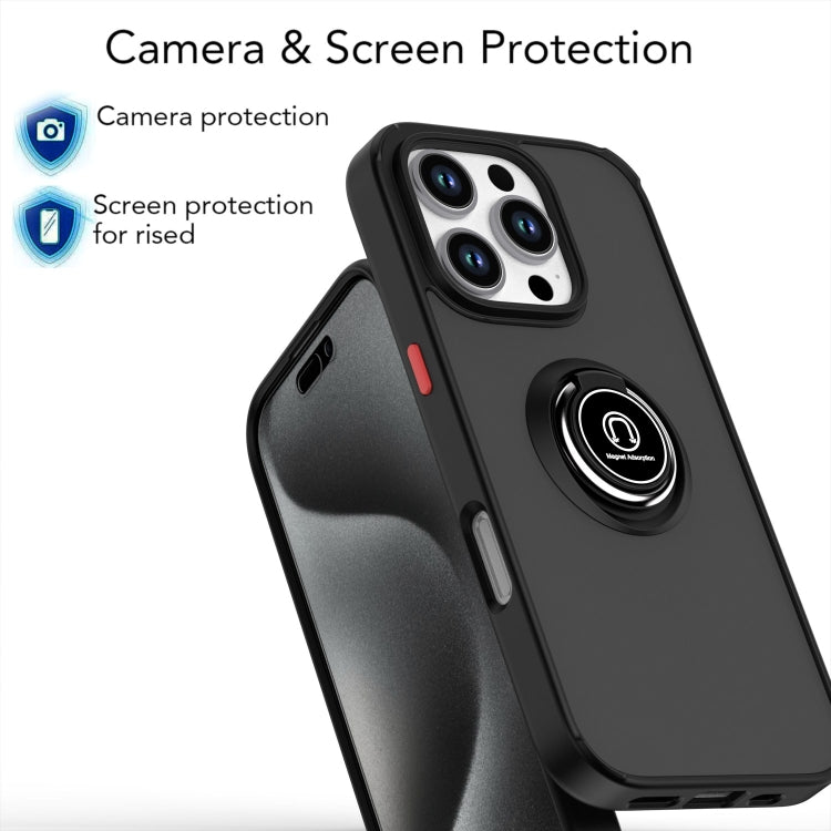 For iPhone 16 Pro Q Shadow 1 Series TPU + PC Phone Case with Ring