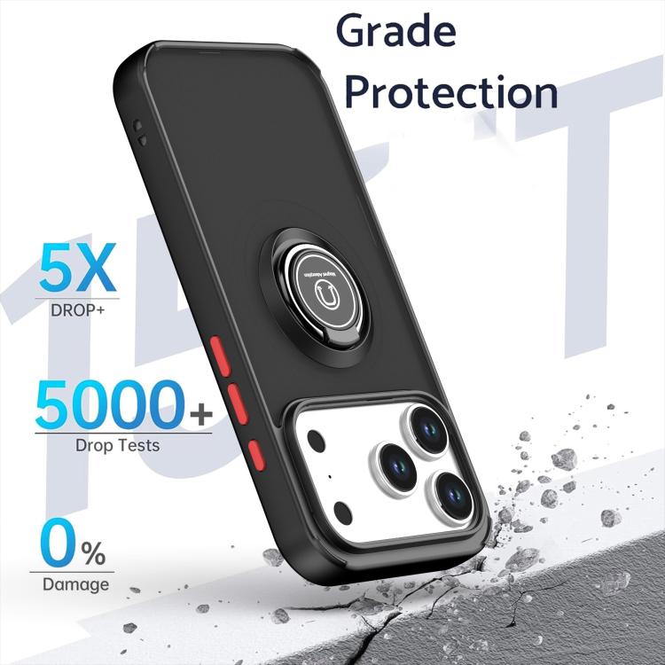For iPhone 17 Pro Q Shadow 1 Series TPU + PC Phone Case with Ring
