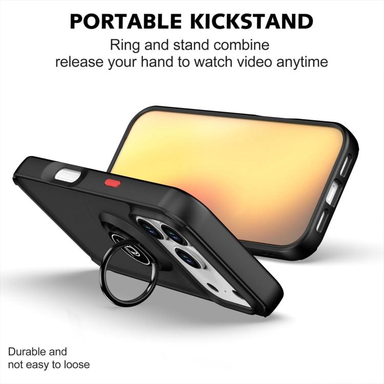For iPhone 17 Pro Q Shadow 1 Series TPU + PC Phone Case with Ring