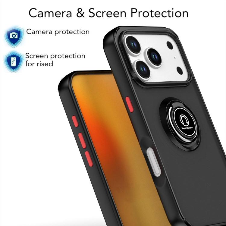 For iPhone 17 Pro Q Shadow 1 Series TPU + PC Phone Case with Ring
