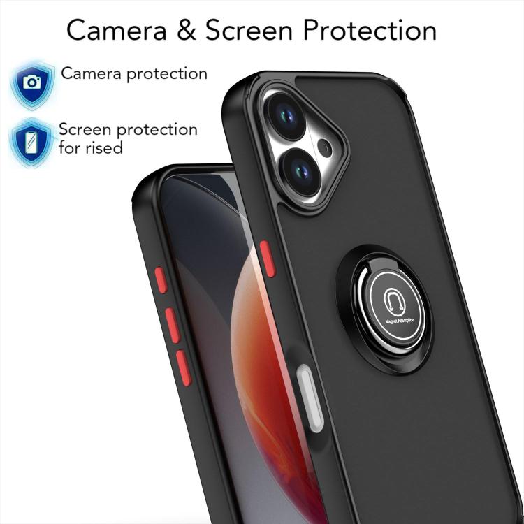 For iPhone 17 Q Shadow 1 Series TPU + PC Phone Case with Ring
