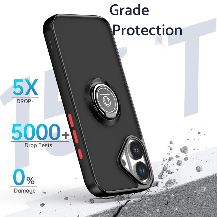 For iPhone 17 Q Shadow 1 Series TPU + PC Phone Case with Ring